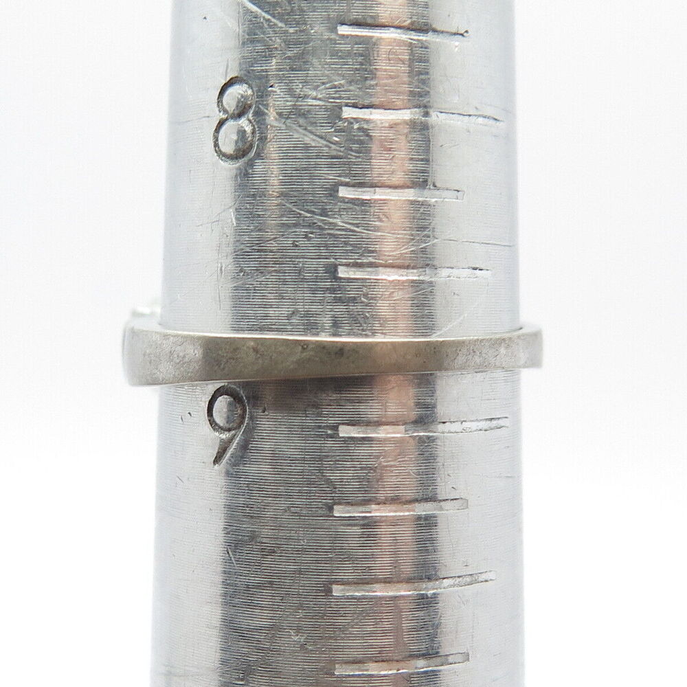 925 Sterling Silver White & Blue C Z Ring Size 8.75 - Picture 8 of 8